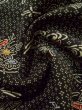 画像14: K0623P Mint  羽織 女性用着物  シルク（正絹）   黒, 花 【中古】 【USED】 【リサイクル】 ★★★★☆ (14)