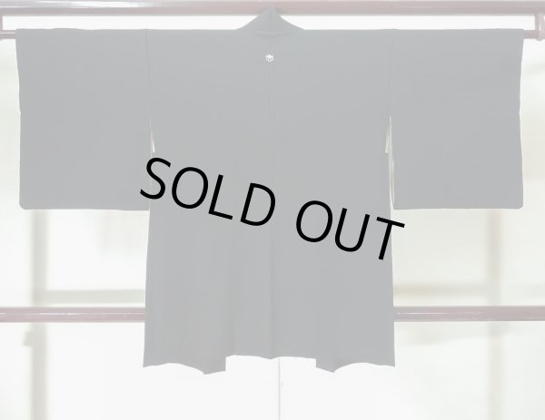 画像2: K0623Z  羽織 女性用着物  シルク(正絹)   黒,  【中古】 【USED】 【リサイクル】 ★★★★☆ (2)