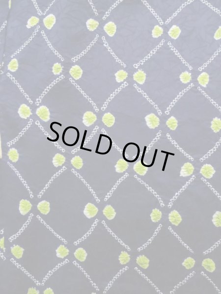 画像3: K0630C Mint  羽織 女性用着物  シルク(正絹) 深い  ネイビー(紺), 抽象的模様 【中古】 【USED】 【リサイクル】 ★★★★☆ (3)