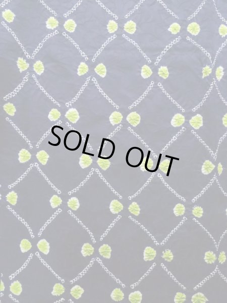 画像4: K0630C Mint  羽織 女性用着物  シルク(正絹) 深い  ネイビー(紺), 抽象的模様 【中古】 【USED】 【リサイクル】 ★★★★☆ (4)