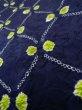 画像7: K0630C Mint  羽織 女性用着物  シルク（正絹） 深い  ネイビー（紺）, 抽象的模様 【中古】 【USED】 【リサイクル】 ★★★★☆ (7)