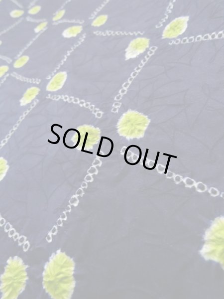 画像7: K0630C Mint  羽織 女性用着物  シルク(正絹) 深い  ネイビー(紺), 抽象的模様 【中古】 【USED】 【リサイクル】 ★★★★☆ (7)