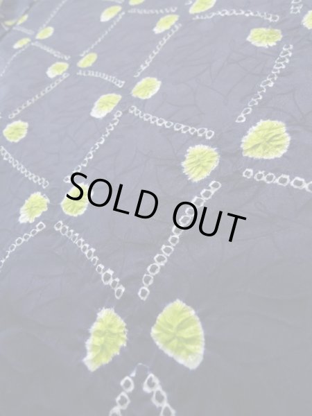 画像8: K0630C Mint  羽織 女性用着物  シルク(正絹) 深い  ネイビー(紺), 抽象的模様 【中古】 【USED】 【リサイクル】 ★★★★☆ (8)