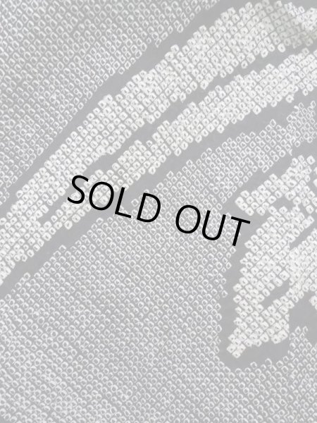 画像6: K0630D  羽織 女性用着物  シルク(正絹) ヘザー(杢)  黒, 花 【中古】 【USED】 【リサイクル】 ★★★★☆ (6)