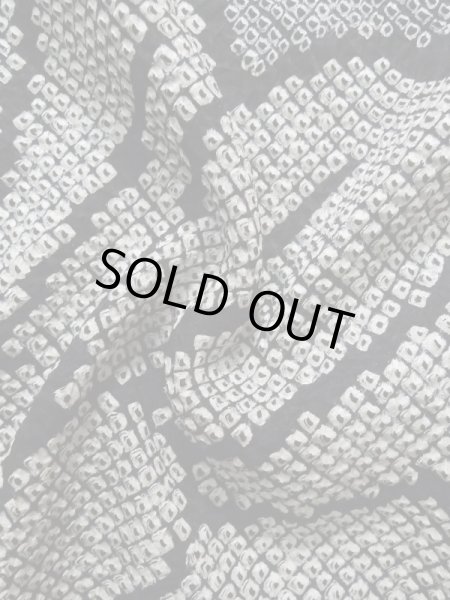 画像11: K0630D  羽織 女性用着物  シルク(正絹) ヘザー(杢)  黒, 花 【中古】 【USED】 【リサイクル】 ★★★★☆ (11)