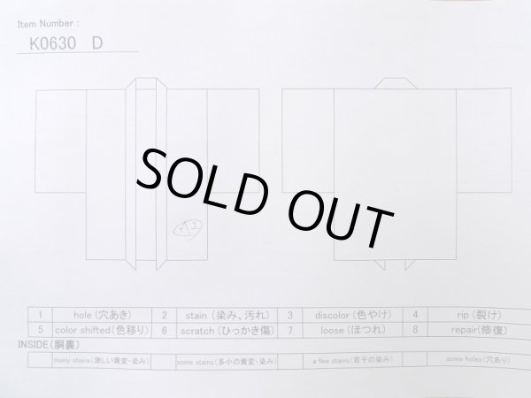 画像13: K0630D  羽織 女性用着物  シルク(正絹) ヘザー(杢)  黒, 花 【中古】 【USED】 【リサイクル】 ★★★★☆ (13)