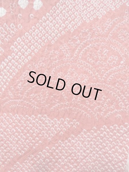 画像4: K0630E Mint  羽織 女性用着物  シルク(正絹) 淡い ヘザー(杢) コーラル, 抽象的模様 【中古】 【USED】 【リサイクル】 ★★★★☆ (4)