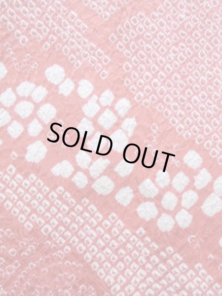 画像6: K0630E Mint  羽織 女性用着物  シルク(正絹) 淡い ヘザー(杢) コーラル, 抽象的模様 【中古】 【USED】 【リサイクル】 ★★★★☆ (6)