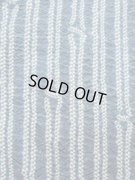 画像5: K0630F  羽織 女性用着物  シルク(正絹) 淡い ヘザー(杢) 水色, 竹 【中古】 【USED】 【リサイクル】 ★★★☆☆ (5)