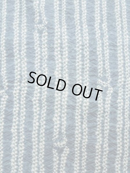 画像6: K0630F  羽織 女性用着物  シルク(正絹) 淡い ヘザー(杢) 水色, 竹 【中古】 【USED】 【リサイクル】 ★★★☆☆ (6)