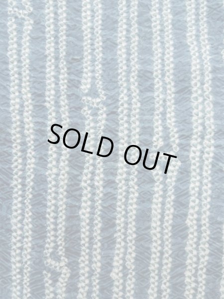 画像7: K0630F  羽織 女性用着物  シルク(正絹) 淡い ヘザー(杢) 水色, 竹 【中古】 【USED】 【リサイクル】 ★★★☆☆ (7)