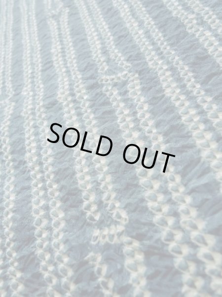 画像10: K0630F  羽織 女性用着物  シルク(正絹) 淡い ヘザー(杢) 水色, 竹 【中古】 【USED】 【リサイクル】 ★★★☆☆ (10)