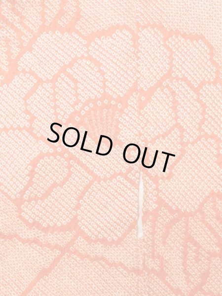 画像4: K0630G Mint  羽織 女性用着物  シルク（正絹） 淡い ヘザー（杢） オレンジ, 花 【中古】 【USED】 【リサイクル】 ★★★★★ (4)