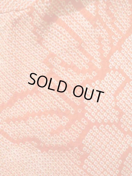 画像5: K0630G Mint  羽織 女性用着物  シルク（正絹） 淡い ヘザー（杢） オレンジ, 花 【中古】 【USED】 【リサイクル】 ★★★★★ (5)