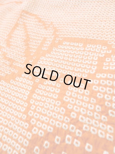 画像7: K0630G Mint  羽織 女性用着物  シルク（正絹） 淡い ヘザー（杢） オレンジ, 花 【中古】 【USED】 【リサイクル】 ★★★★★ (7)