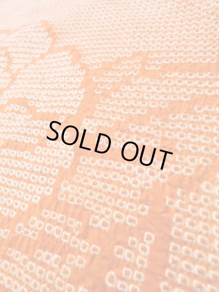 画像8: K0630G Mint  羽織 女性用着物  シルク（正絹） 淡い ヘザー（杢） オレンジ, 花 【中古】 【USED】 【リサイクル】 ★★★★★ (8)