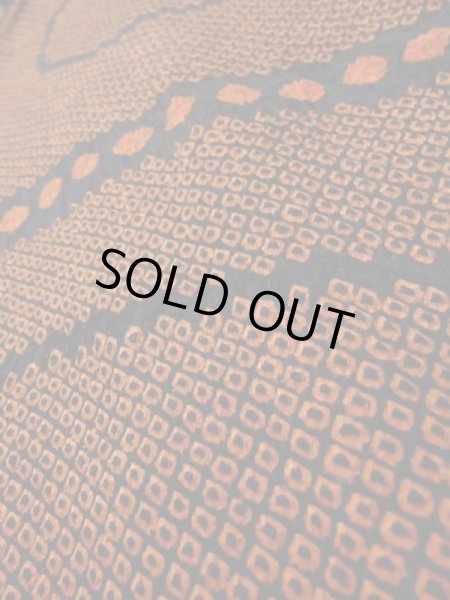 画像7: K0630H Mint  羽織 女性用着物  シルク(正絹) ヘザー(杢)  オレンジ, 抽象的模様 【中古】 【USED】 【リサイクル】 ★★★★☆ (7)