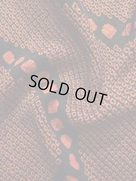 画像11: K0630H Mint  羽織 女性用着物  シルク(正絹) ヘザー(杢)  オレンジ, 抽象的模様 【中古】 【USED】 【リサイクル】 ★★★★☆ (11)