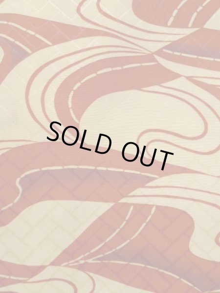 画像7: K0630J Mint  羽織 女性用着物  化繊   クリーム, 抽象的模様 【中古】 【USED】 【リサイクル】 ★★★★★ (7)