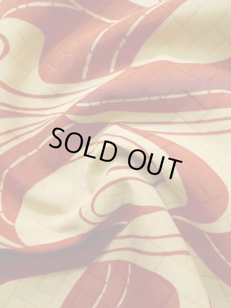 画像11: K0630J Mint  羽織 女性用着物  化繊   クリーム, 抽象的模様 【中古】 【USED】 【リサイクル】 ★★★★★ (11)