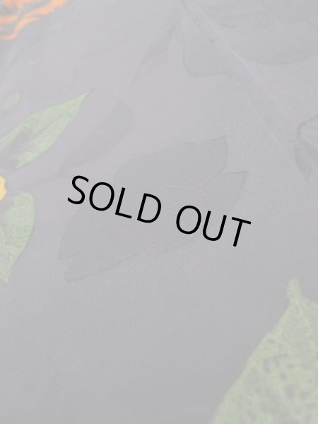 画像8: K0630Q  羽織 女性用着物  シルク（正絹）   黒,  【中古】 【USED】 【リサイクル】 ★★★☆☆ (8)