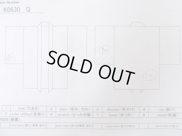 画像13: K0630Q  羽織 女性用着物  シルク（正絹）   黒,  【中古】 【USED】 【リサイクル】 ★★★☆☆ (13)