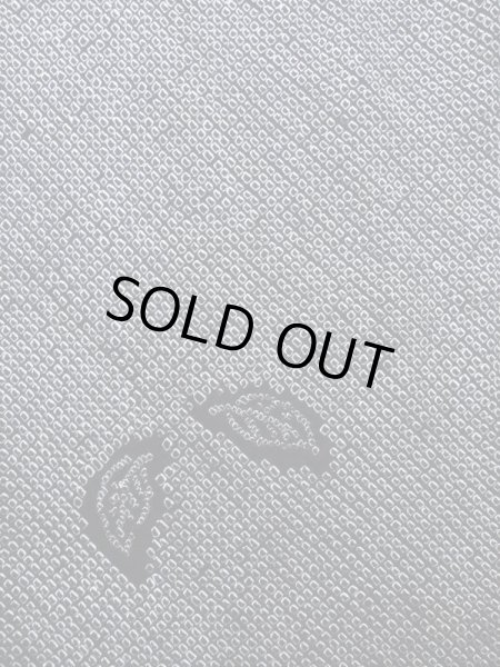 画像4: K0707N  羽織 女性用着物  シルク(正絹) ヘザー(杢)  黒, 葉 【中古】 【USED】 【リサイクル】 ★★★☆☆ (4)