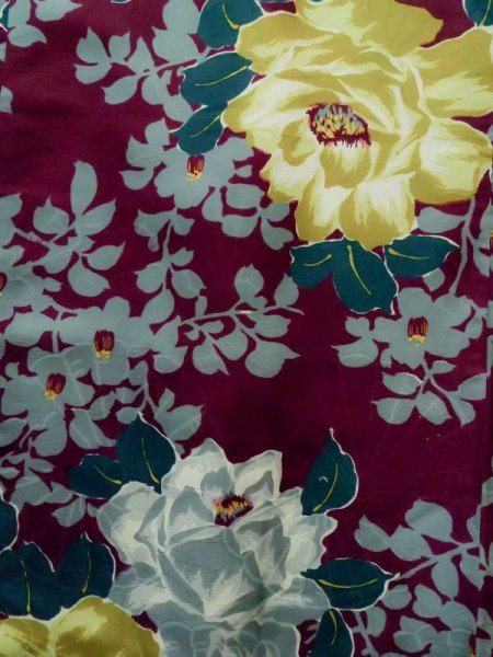 画像5: K0712K  羽織 女性用着物  シルク(正絹)   紫, ぼたん 【中古】 【USED】 【リサイクル】 ★★★☆☆ (5)