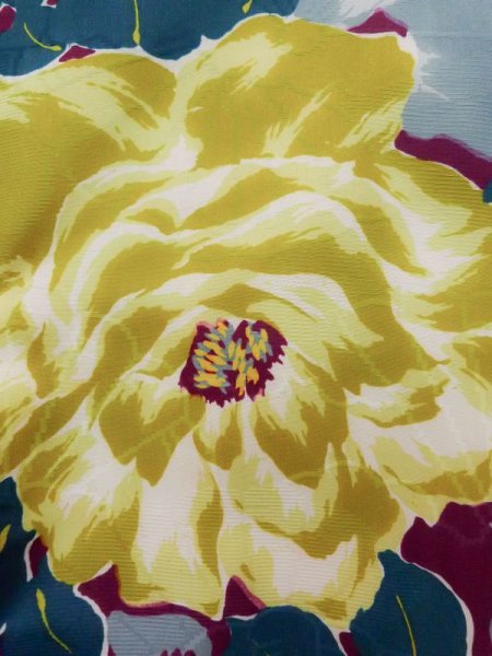 画像7: K0712K  羽織 女性用着物  シルク(正絹)   紫, ぼたん 【中古】 【USED】 【リサイクル】 ★★★☆☆ (7)