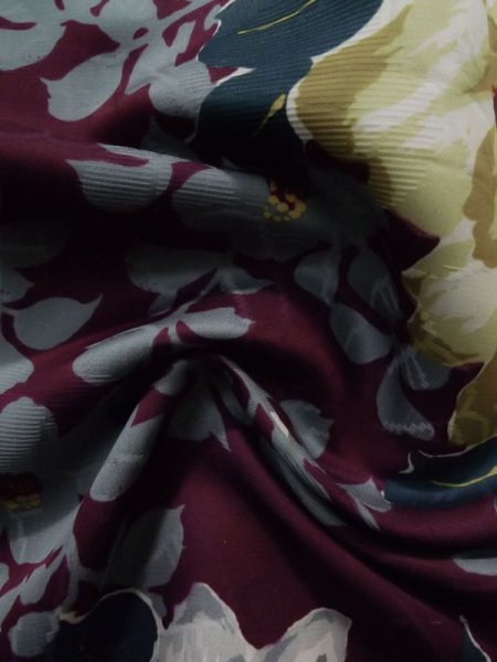 画像13: K0712K  羽織 女性用着物  シルク(正絹)   紫, ぼたん 【中古】 【USED】 【リサイクル】 ★★★☆☆ (13)