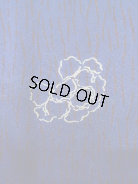 画像7: K0712L  羽織 女性用着物  シルク(正絹)   青, 花 【中古】 【USED】 【リサイクル】 ★★☆☆☆ (7)