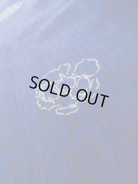 画像9: K0712L  羽織 女性用着物  シルク(正絹)   青, 花 【中古】 【USED】 【リサイクル】 ★★☆☆☆ (9)