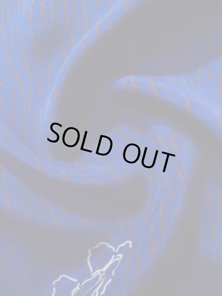 画像11: K0712L  羽織 女性用着物  シルク(正絹)   青, 花 【中古】 【USED】 【リサイクル】 ★★☆☆☆ (11)