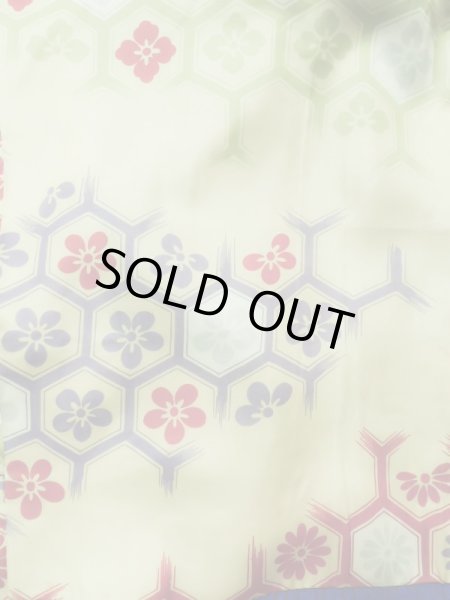 画像13: K0712L  羽織 女性用着物  シルク(正絹)   青, 花 【中古】 【USED】 【リサイクル】 ★★☆☆☆ (13)