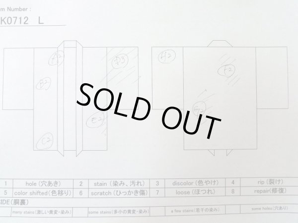 画像14: K0712L  羽織 女性用着物  シルク(正絹)   青, 花 【中古】 【USED】 【リサイクル】 ★★☆☆☆ (14)