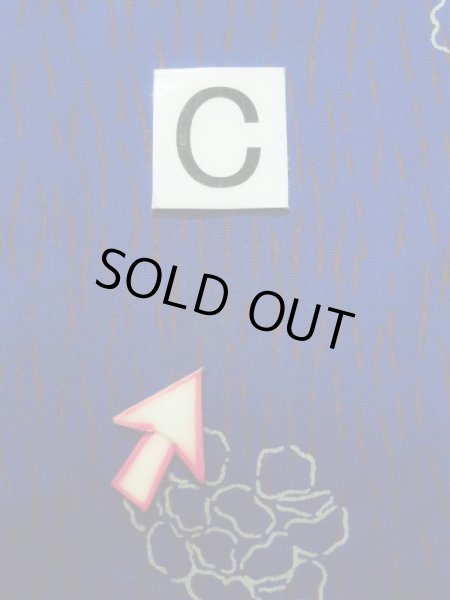 画像17: K0712L  羽織 女性用着物  シルク(正絹)   青, 花 【中古】 【USED】 【リサイクル】 ★★☆☆☆ (17)