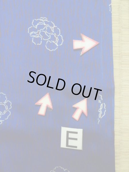 画像19: K0712L  羽織 女性用着物  シルク(正絹)   青, 花 【中古】 【USED】 【リサイクル】 ★★☆☆☆ (19)