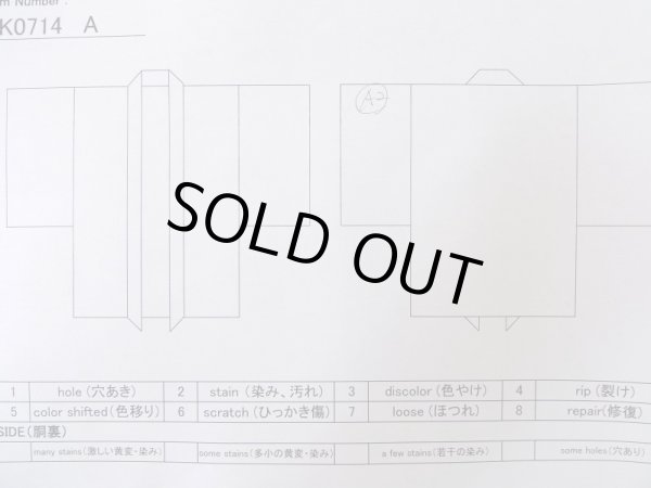 画像12: K0714A  羽織 女性用着物 陶器 シルク(正絹)   黒, 唐花 【中古】 【USED】 【リサイクル】 ★★★☆☆ (12)