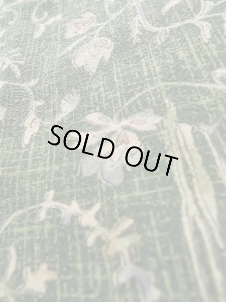 画像8: K0714R Mint  道行 女性用着物  シルク(正絹) 淡い  グリーン(緑), つた 【中古】 【USED】 【リサイクル】 ★★★★☆ (8)