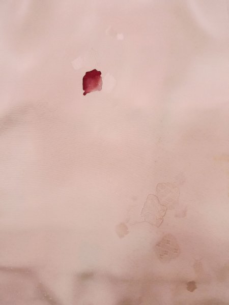 画像3: K0714U  道行 女性用着物  シルク(正絹) 淡い 薄い ピンク, 抽象的模様 【中古】 【USED】 【リサイクル】 ★★☆☆☆ (3)