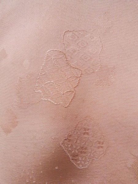 画像6: K0714U  道行 女性用着物  シルク(正絹) 淡い 薄い ピンク, 抽象的模様 【中古】 【USED】 【リサイクル】 ★★☆☆☆ (6)