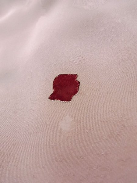 画像8: K0714U  道行 女性用着物  シルク(正絹) 淡い 薄い ピンク, 抽象的模様 【中古】 【USED】 【リサイクル】 ★★☆☆☆ (8)