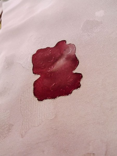 画像9: K0714U  道行 女性用着物  シルク(正絹) 淡い 薄い ピンク, 抽象的模様 【中古】 【USED】 【リサイクル】 ★★☆☆☆ (9)