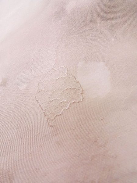 画像10: K0714U  道行 女性用着物  シルク(正絹) 淡い 薄い ピンク, 抽象的模様 【中古】 【USED】 【リサイクル】 ★★☆☆☆ (10)