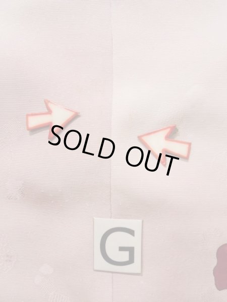 画像21: K0714U  道行 女性用着物  シルク（正絹） 淡い 薄い ピンク, 抽象的模様 【中古】 【USED】 【リサイクル】 ★★☆☆☆ (21)