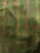 画像4: K0715B  道行 女性用着物  シルク（正絹） 淡い  グリーン（緑）, チェック柄 【中古】 【USED】 【リサイクル】 ★☆☆☆☆ (4)