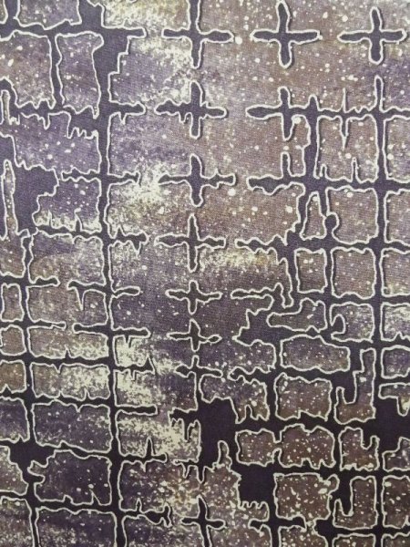 画像7: K0728E Mint  小紋 女性用着物  化繊   紫, 四角 【中古】 【USED】 【リサイクル】 ★★★★☆ (7)