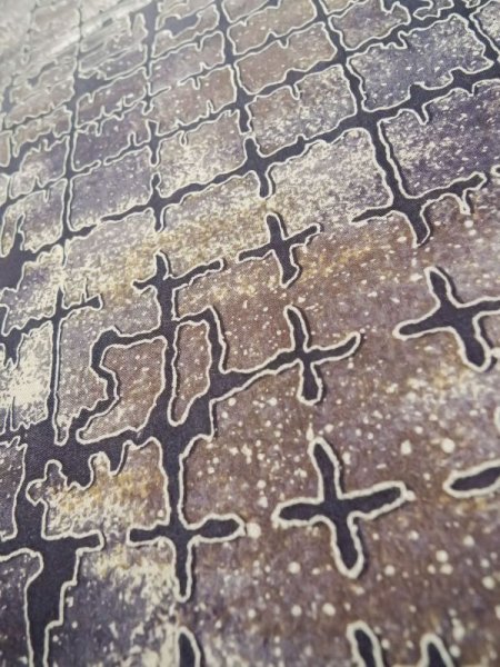 画像10: K0728E Mint  小紋 女性用着物  化繊   紫, 四角 【中古】 【USED】 【リサイクル】 ★★★★☆ (10)