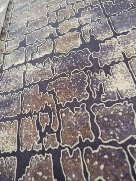 画像11: K0728E Mint  小紋 女性用着物  化繊   紫, 四角 【中古】 【USED】 【リサイクル】 ★★★★☆ (11)