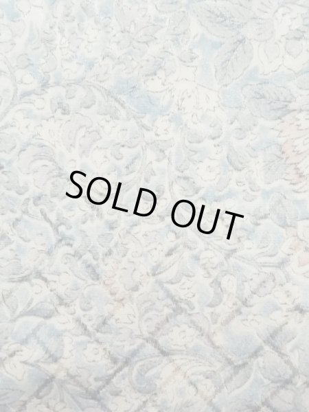 画像6: K0728M  小紋 女性用着物 更紗柄 化繊 薄い  水色, 唐花 【中古】 【USED】 【リサイクル】 ★★☆☆☆ (6)